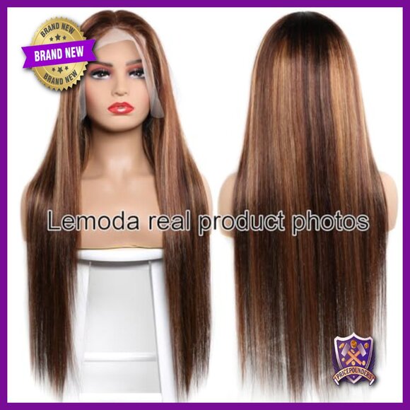 20in Straight Human Hair Wig HD Lace Front 200% Density Natural Hairline